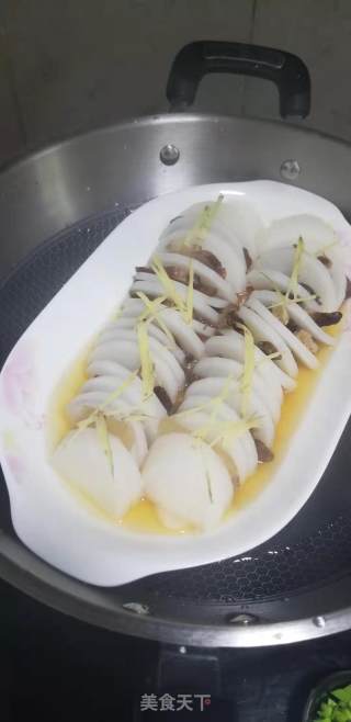 腊肉蒸白萝卜的做法步骤：9