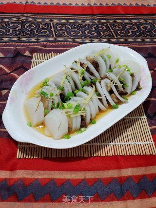 腊肉蒸白萝卜的做法步骤：12