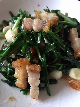 荞头叶炒烧肉的做法步骤：10