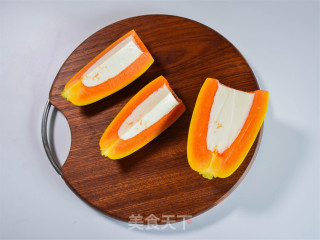 木瓜牛奶冻的做法步骤：8