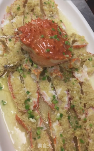 年夜饭-蒜蓉粉丝蒸帝王蟹的做法步骤：14