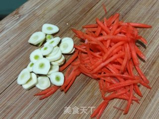 塌菜胡萝卜炒蛋的做法步骤：5