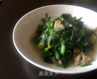 菠菜粉条炖肉的做法步骤：11