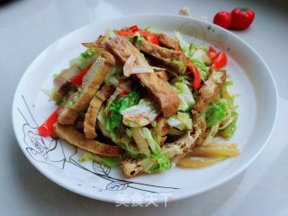 炸豆腐炒白菜丝的做法步骤：13