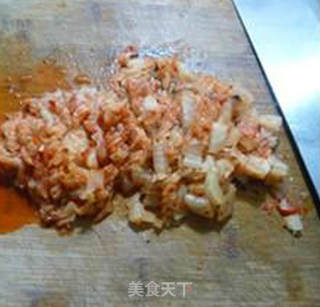 瘦肉丝泡菜炒饭的做法步骤：6