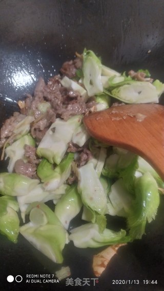 羊肉炒儿菜的做法步骤：6