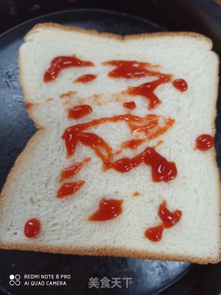 火腿煎蛋三明治的做法步骤：7