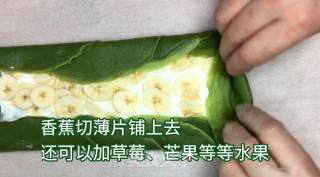 第九个抹茶味食谱，ins风网红抹茶毛巾卷（红豆、香蕉味）加抹茶香蕉班戟的做法步骤：13