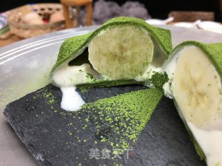第九个抹茶味食谱，ins风网红抹茶毛巾卷（红豆、香蕉味）加抹茶香蕉班戟的做法步骤：20