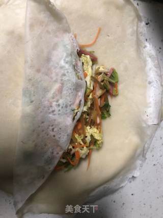 菜煎饼的做法步骤：3