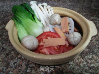 酸汤肥牛酱煮杂蔬的做法步骤：10
