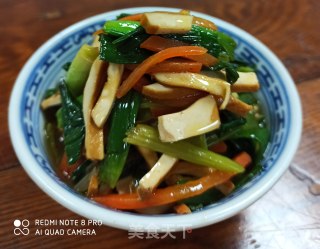 青蒜胡萝卜炒香干的做法步骤：9