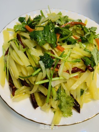 凉拌香菜土豆丝的做法步骤：8
