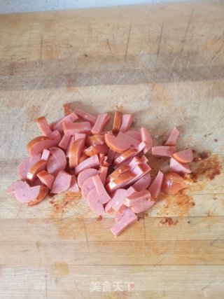 火腿鸡蛋炒饭的做法步骤：3