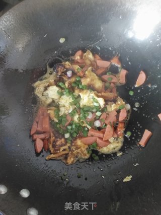 火腿鸡蛋炒饭的做法步骤：5