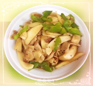 黑胡椒杏鲍菇五花肉的做法步骤：7
