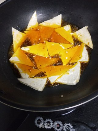 蒜苗豆腐的做法步骤：3