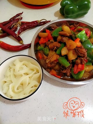 大盘鸡抻面的做法步骤：8