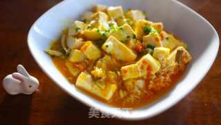 蟹黄豆腐的做法步骤：7
