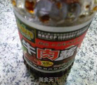 牛肉酱茭白丝盖浇面的做法步骤：3