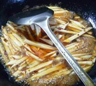 牛肉酱茭白丝盖浇面的做法步骤：9