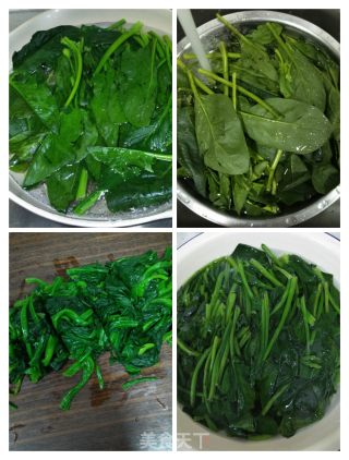 金针菇炒菠菜的做法步骤：3