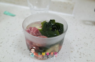 12个月以上裙带菜牛肉汤的做法步骤：5