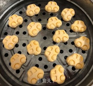南瓜车车糕的做法步骤：2