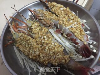 蒜蓉蒸小龙虾的做法步骤：8