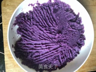 饺子皮紫薯饼的做法步骤：4
