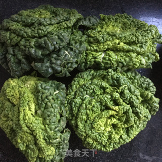 清炒黄心菜的做法步骤：1