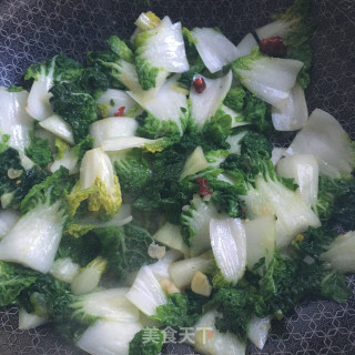 清炒黄心菜的做法步骤：5