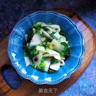 清炒黄心菜的做法步骤：8