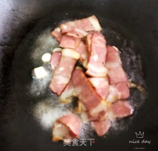 腊肉炒青菜的做法步骤：5
