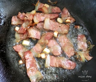 腊肉炒青菜的做法步骤：6