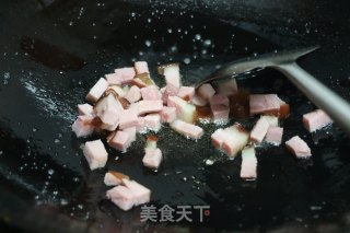 腊肉丁炒青豆的做法步骤：6