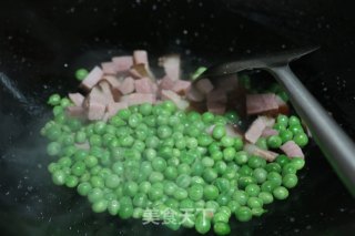 腊肉丁炒青豆的做法步骤：7