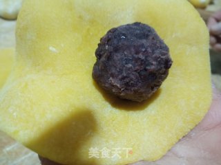 南瓜糯米红豆包的做法步骤：7