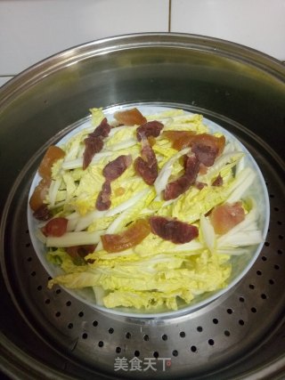 金华火腿蒸娃娃菜的做法步骤：8