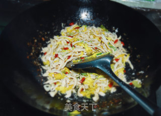 菊花炒鸡丝的做法步骤：7