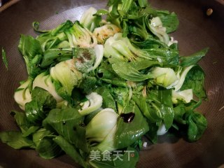 清炒青江菜苗的做法步骤：6