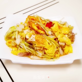 荞子炒鸡蛋的做法步骤：7