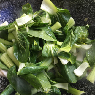 杏鲍菇炒青菜的做法步骤：7