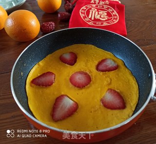 南瓜芝士草莓蛋饼的做法步骤：10