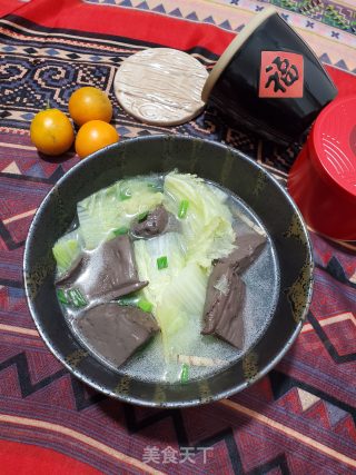 白菜鸭血汤的做法步骤：8