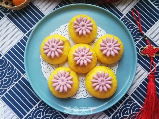 南瓜花样脂油饼的做法步骤：14