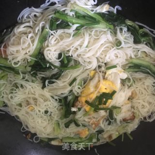 香葱青菜荷包蛋面的做法步骤：7