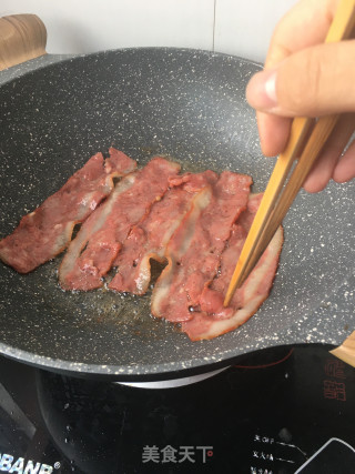 培根黄瓜西多士的做法步骤：2