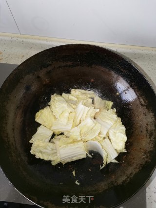 蚝油白菜冻豆腐的做法步骤：3