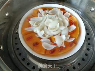 百合蒸南瓜的做法步骤：4